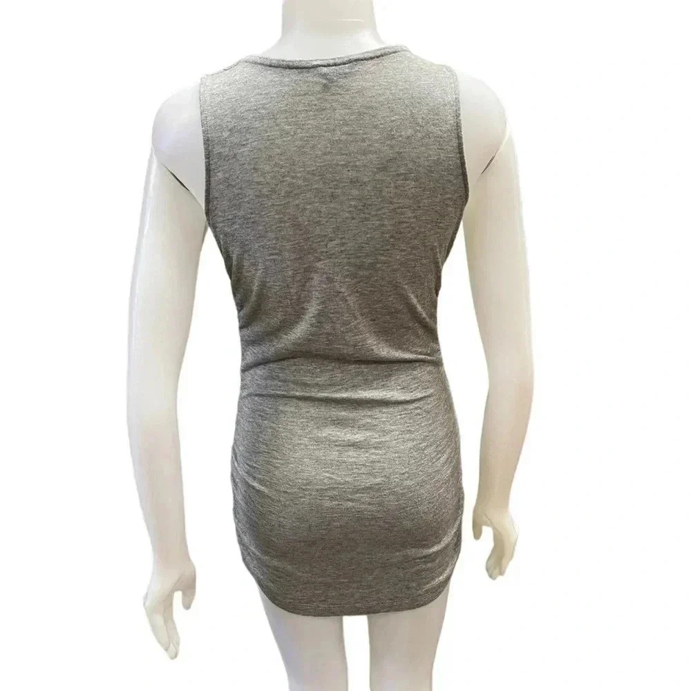 Club Monaco Grey Stretchy Cowl Neck Mini Dress Size  Medium - Picture 3 of 9